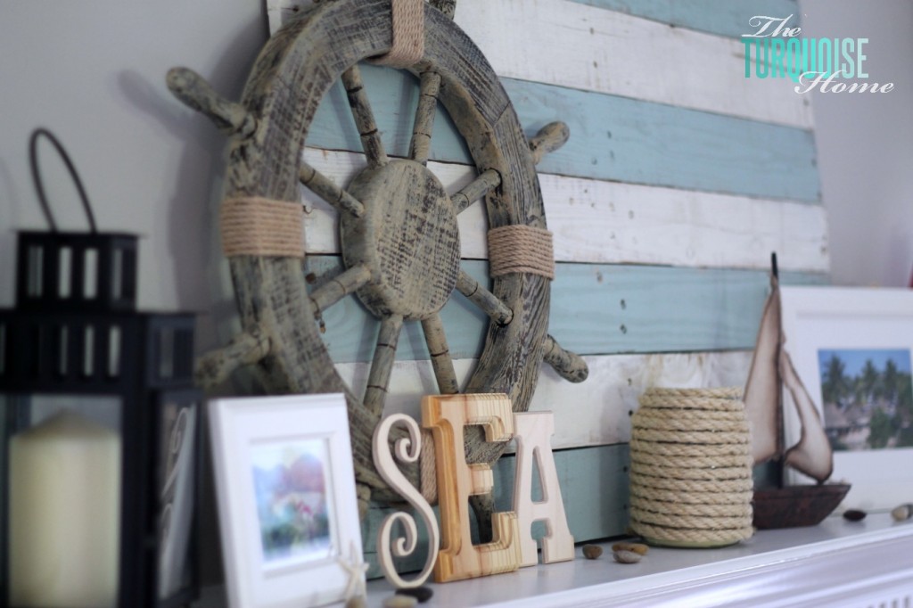 Lake-Themed Summer Mantel {Reveal} | The Turquoise Home