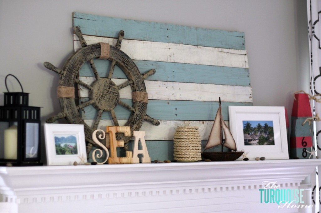 My Summer Lake Themed Mantel The Turquoise Home