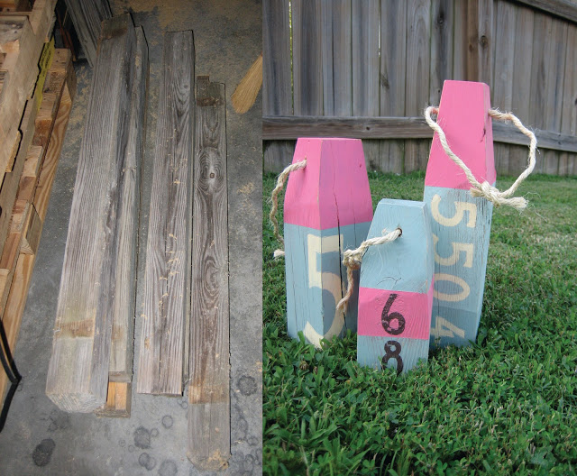 DIY Weathered Wood Beach Buoys - The Turquoise Home