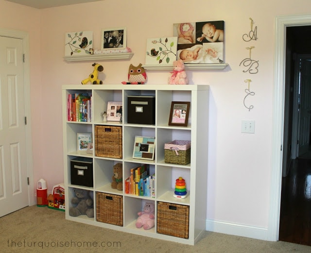 Pink and Turquoise Nursery Room for a girl