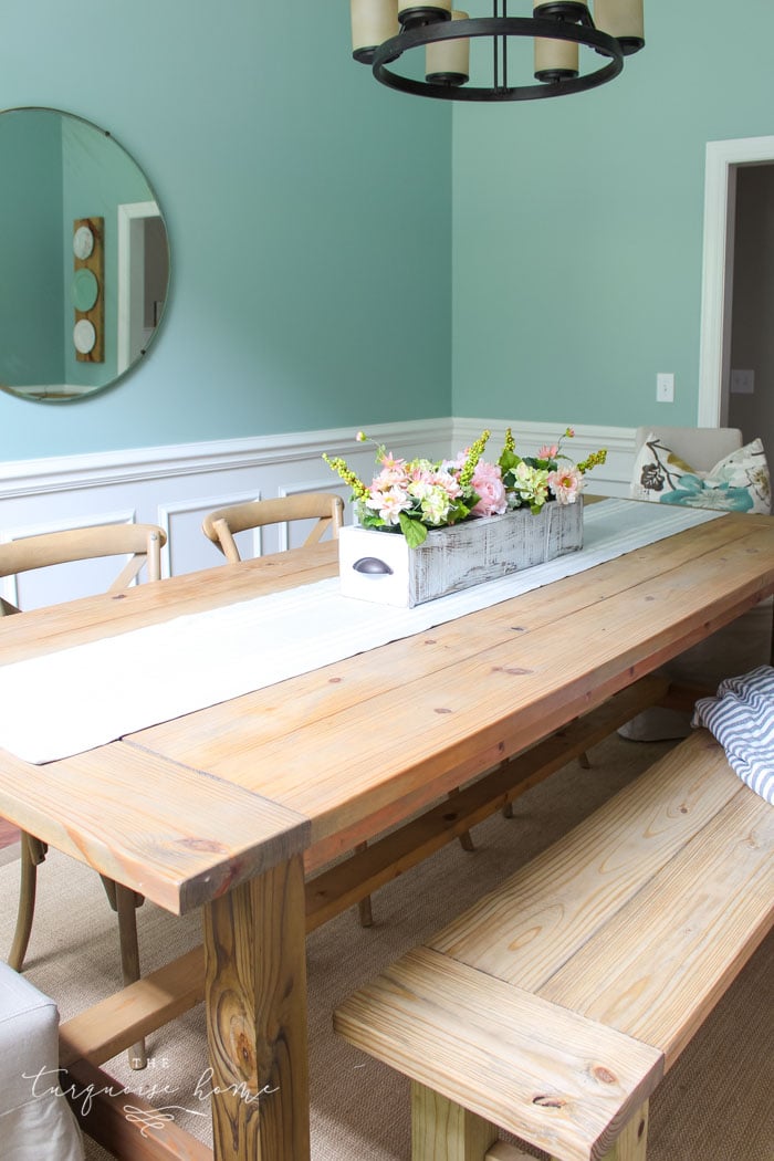 DIY Farmhouse Table for less than 100 The Turquoise Home