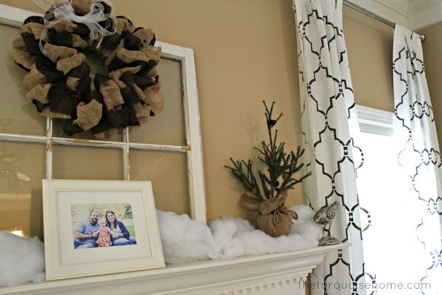 Winter Mantel Decor