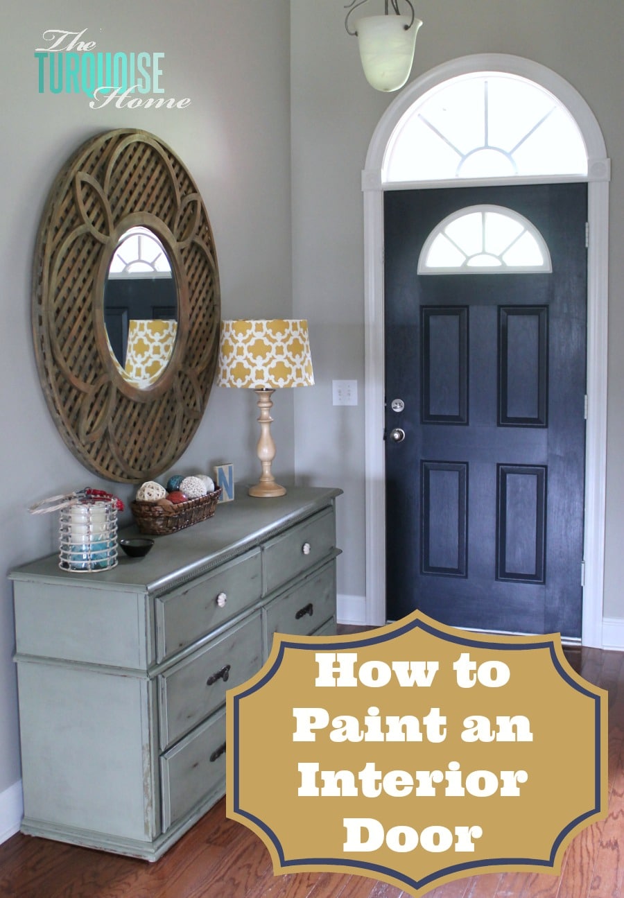 How to Paint an Interior Door: Hale Navy