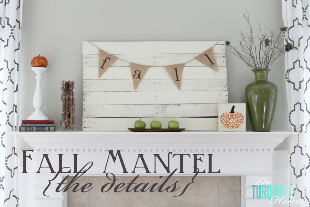 Planked Pallet Fall Mantel {the details} | The Turquoise Home