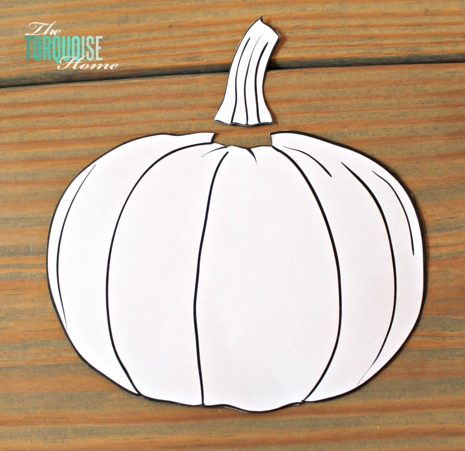 Scrappy Pumpkin Fall Decor | The Turquoise Home #diy