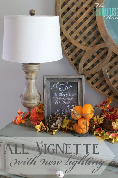 Fall Vignette with new lighting