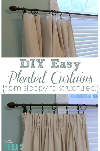 DIY Easy Pleated Curtains