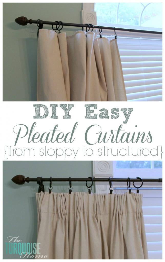 DIY Easy Pleated Curtains