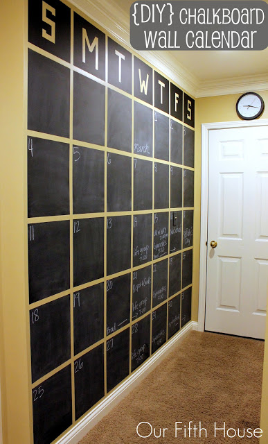 DIY Chalkboard Wall Calendar