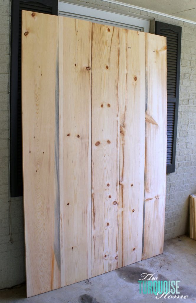 DIY Simple Sliding Barn Doors | TheTurquoiseHome.com