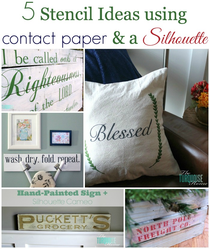 Five Stencil Ideas using Contact Paper and a Silhouette