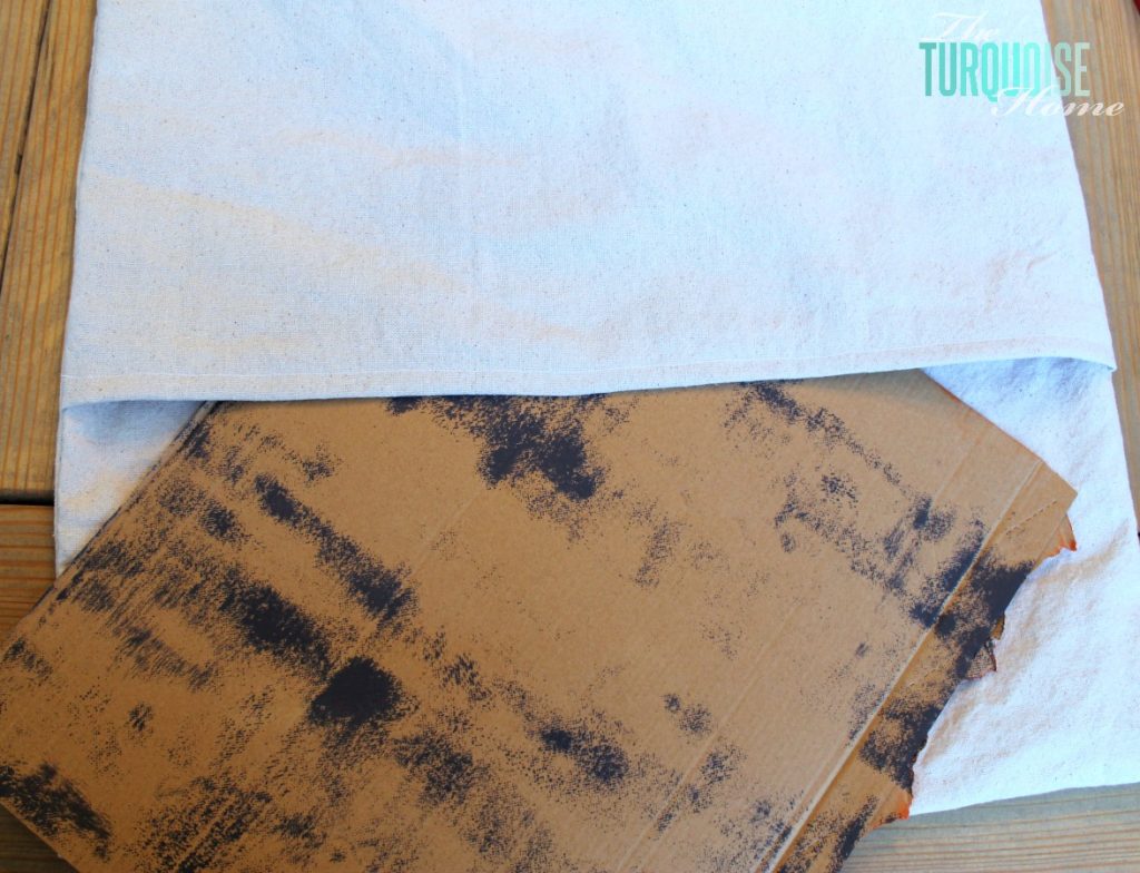 DIY Stenciled Drop Cloth Pillow #diy #dropcloth #silhouette