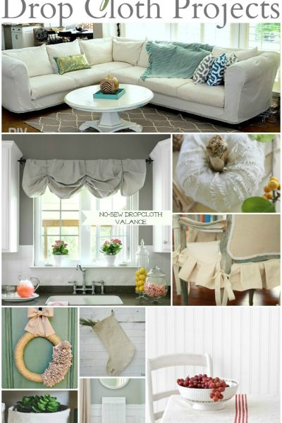 10 Inspirational Drop Cloth Projects | Roundup by: TheTurquoiseHome.com