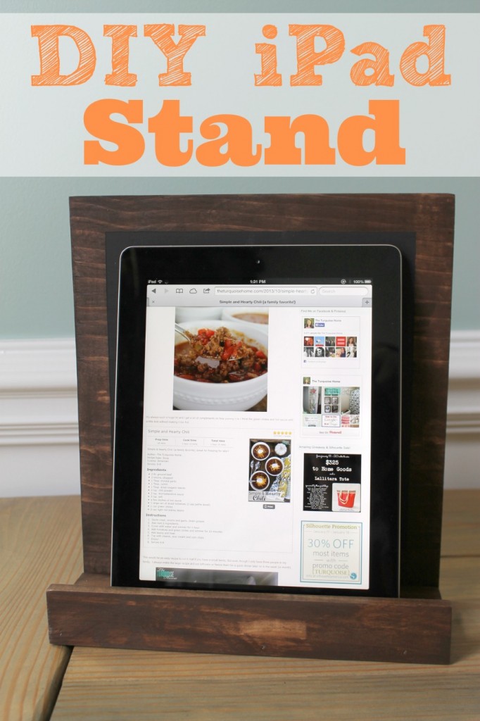 DIY Chalkboard iPad Stand The Turquoise Home