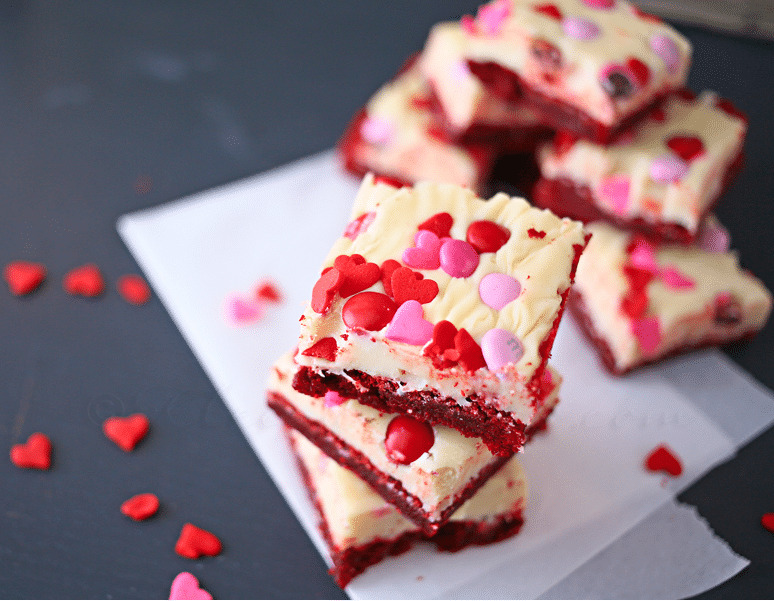 Valentine Red Velvet Brownies