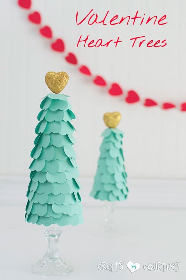 DIY Valentine's Heart Trees