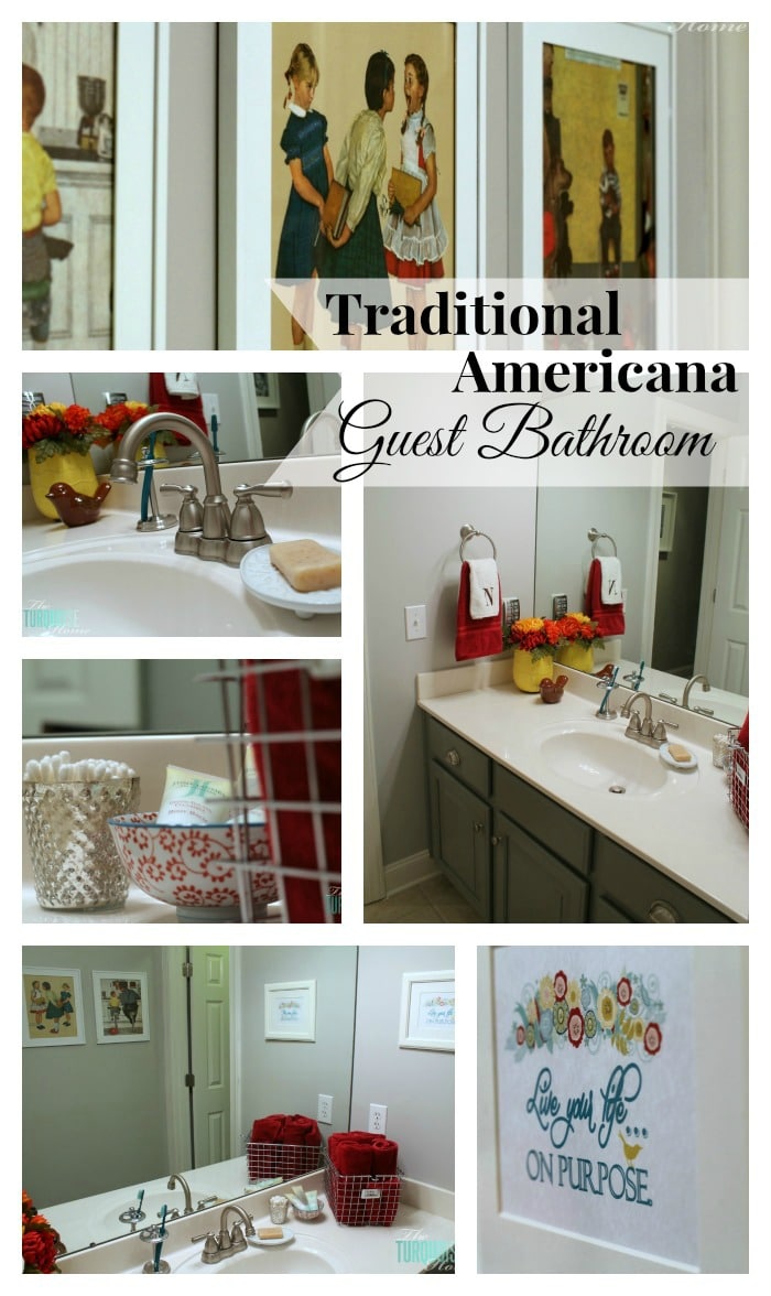 Americana Guest Bathroom Makeover