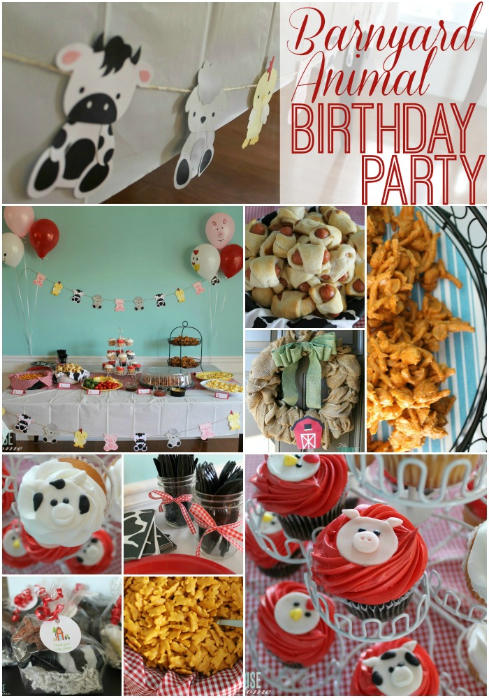 Barnyard Animal Birthday Party {with cute paper banner tutorial} #diy #party #barnyard