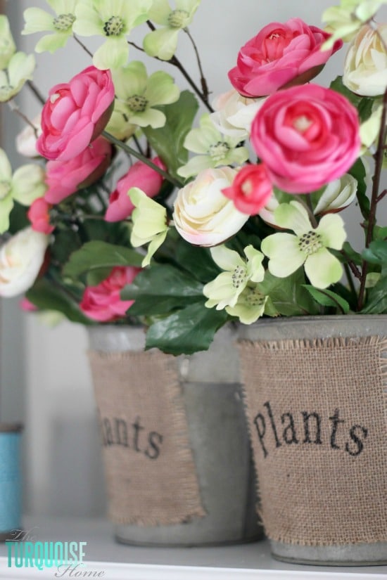 Pink & Turquoise Spring Mantel | TheTurquoiseHome.com