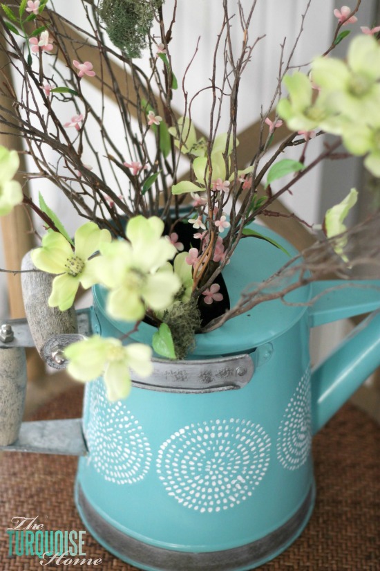 Pink & Turquoise Spring Mantel | TheTurquoiseHome.com