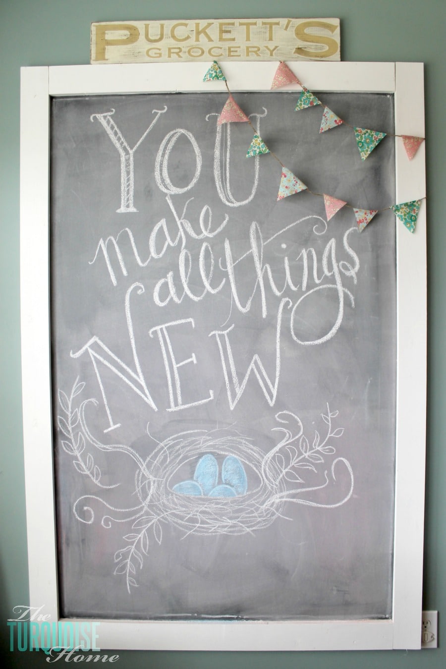 Spring Chalkboard Art {You Make All Things New}