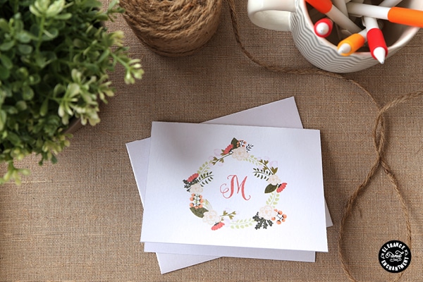 Free Printable Monogram Notecards