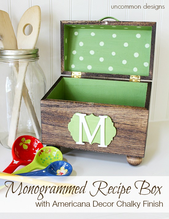 Monogrammed Recipe Box