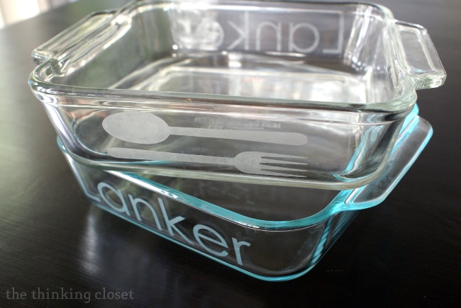 Personalized Etched Glass Bakeware