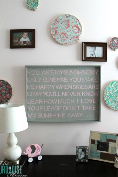 DIY Stamped Wall Art | "You Are My Sunshine"
