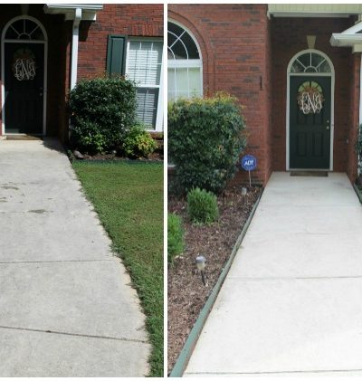 Front Sidewalk Before and After