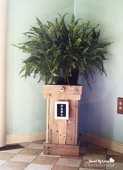 Wood Pallet Recycle Bin