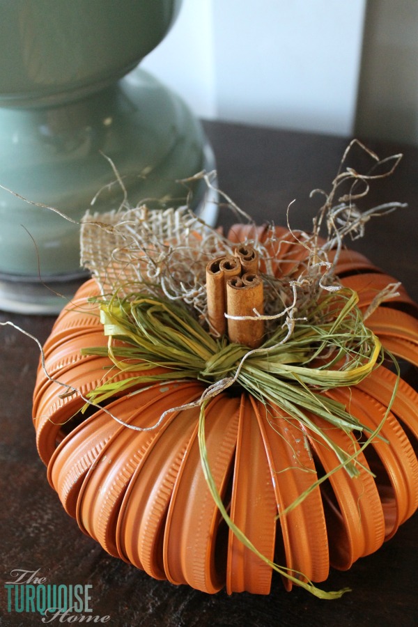 orange mason jar pumpkin craft