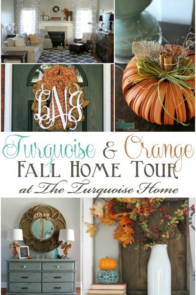 Turquoise and Orange Fall Home Tour | TheTurquoiseHome.com