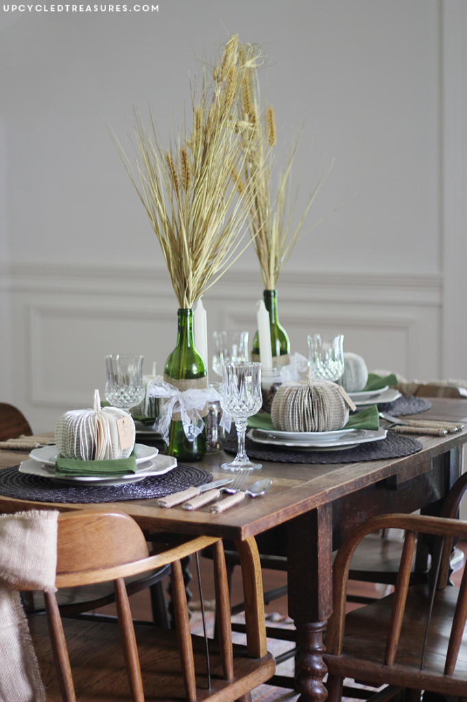 27 Gorgeous Thanksgiving Tablescapes | Thrifted Rustic and Romantic Tablescape