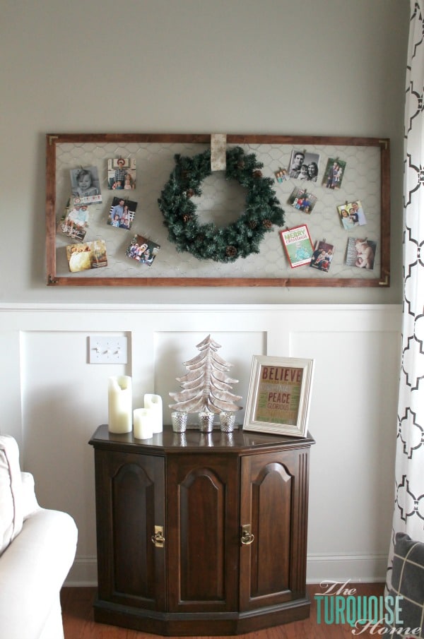 Simple Winter and Christmas Decor in the Living Room | TheTurquoiseHome.com