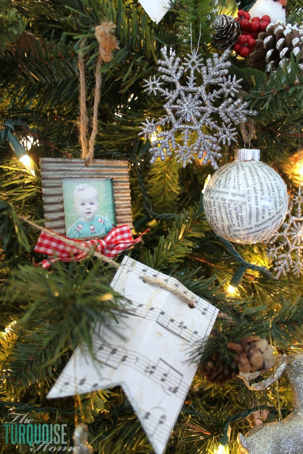 Rustic Glam Glittery Christmas Tree | TheTurquoiseHome.com