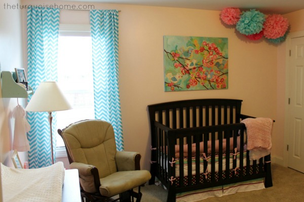 Miss A's Pink and Turquoise Nursery | TheTurquoiseHome.com