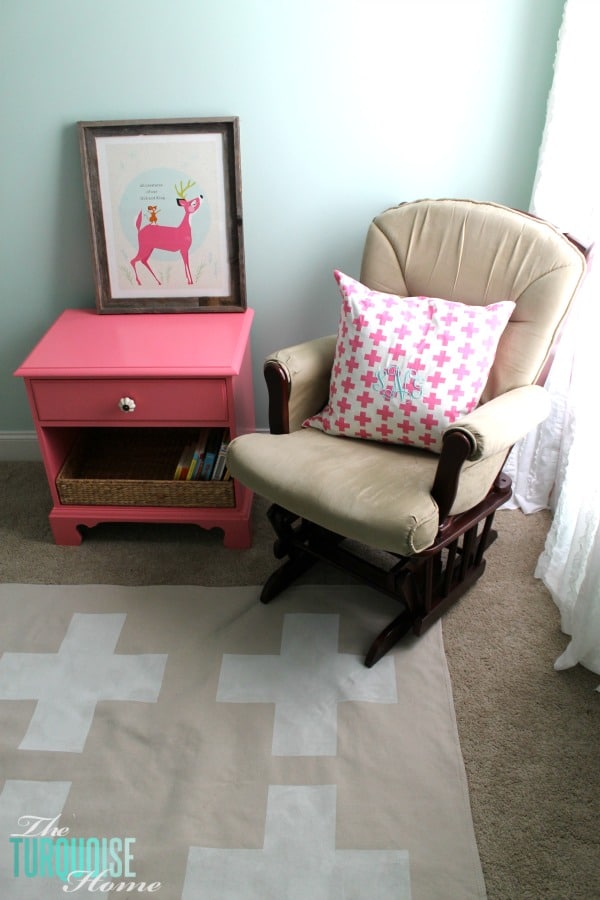 DIY Painted Drop Cloth Rug | TheTurquoiseHome.com