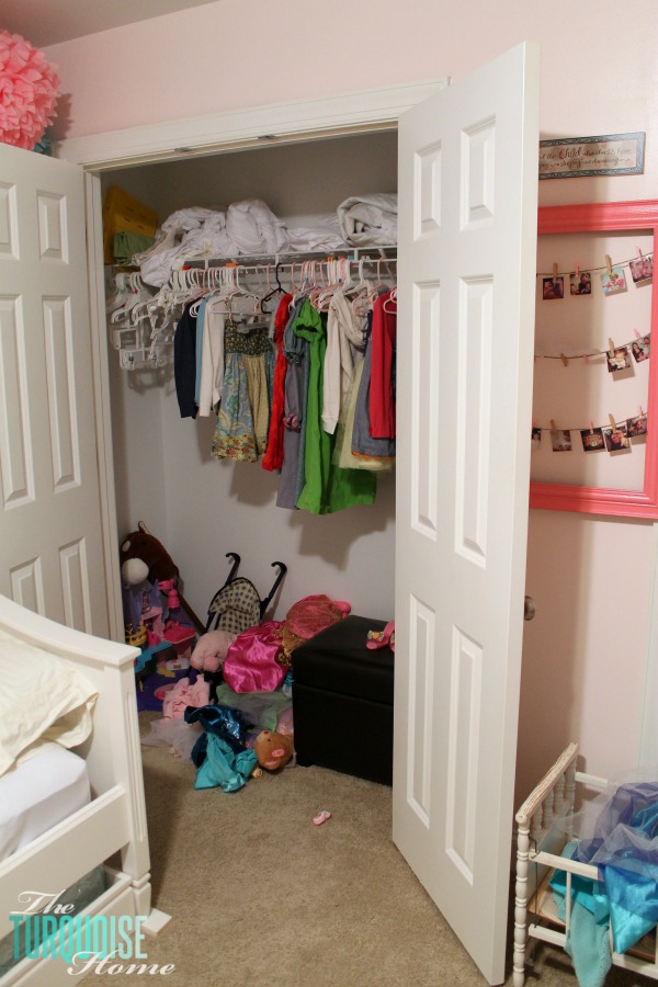 Organizing: Miss A's New Closet System | TheTurquoiseHome.com