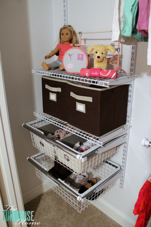 Organizing: Miss A's New Closet System | TheTurquoiseHome.com