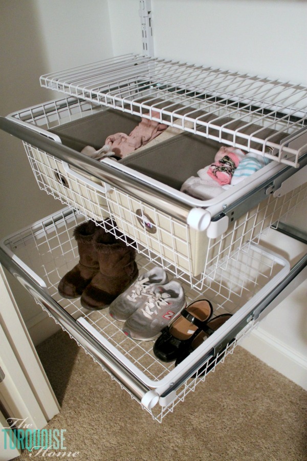 Organizing: Miss A's New Closet System | TheTurquoiseHome.com