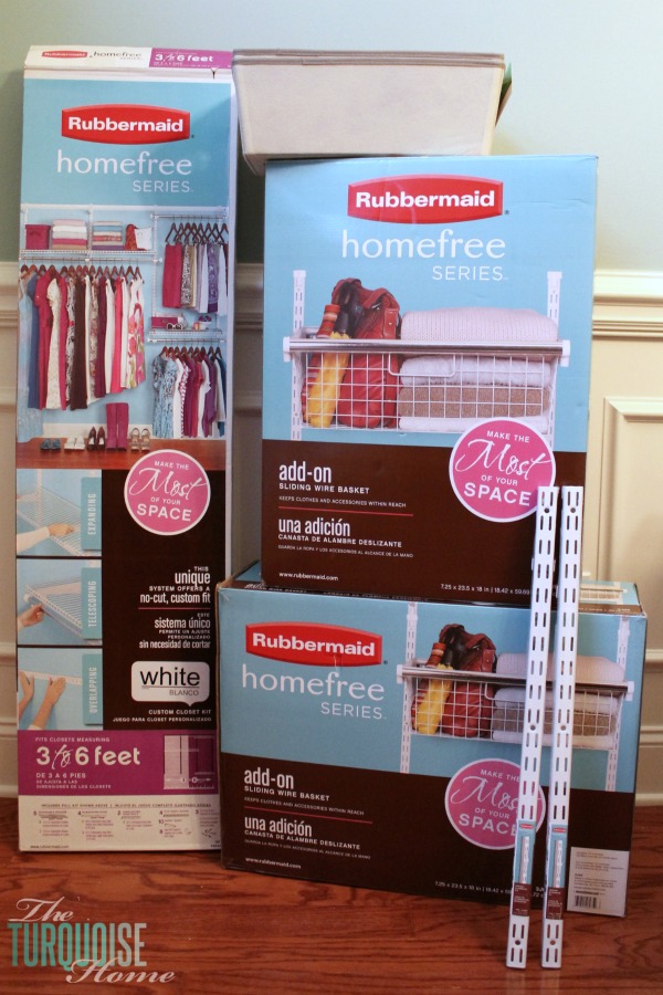 Rubbermaid HomeFree Closet System | TheTurquoiseHome.com