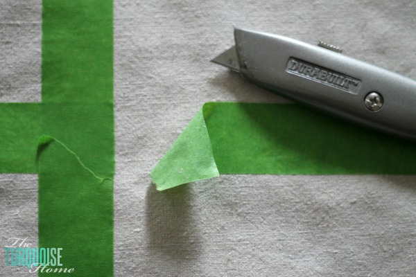 DIY Painted Drop Cloth Rug | TheTurquoiseHome.com
