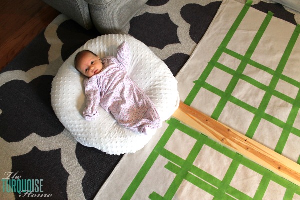 DIY Painted Drop Cloth Rug | TheTurquoiseHome.com