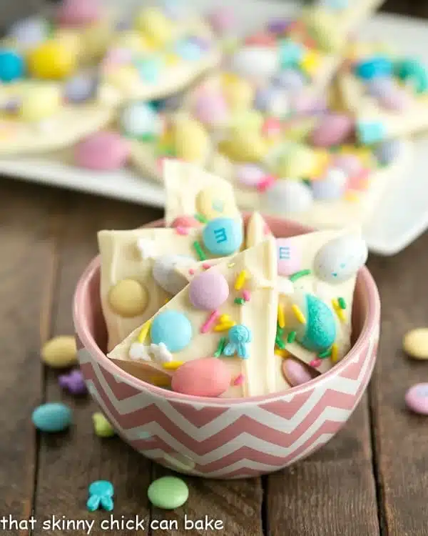 easter bark with white chocolate