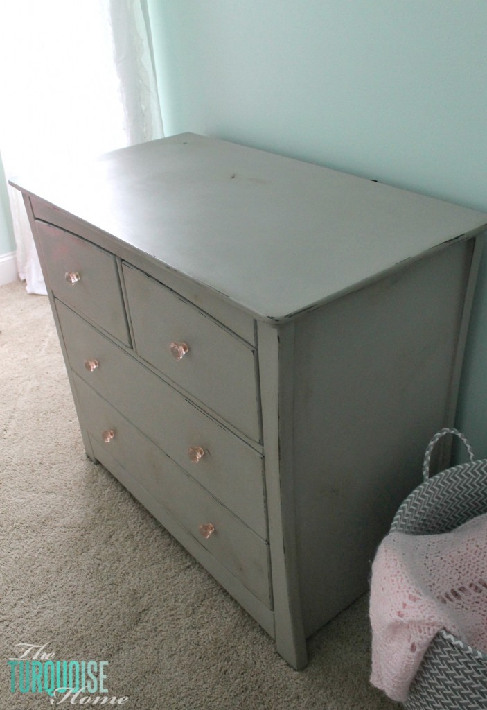 Gray Chalk Paint Dresser Makeover The Turquoise Home