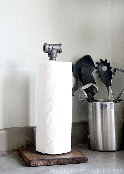 DIY Industrial Paper Towel Holder