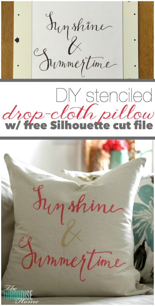 Come see the easiest most inexpensive way to redecorate your house! Free Silhouette Cut File via TheTurquoiseHome.com