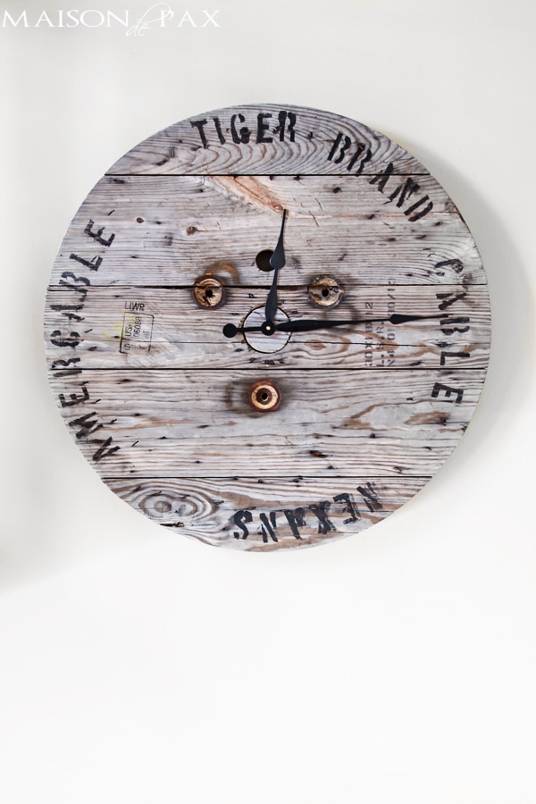 Industrial Spool Clock