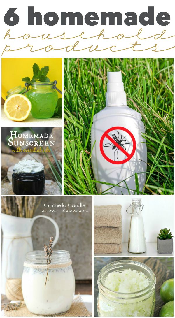 6 homemade household products | Roundup via TheTurquoiseHome.com